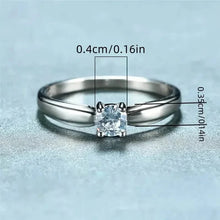 Load image into Gallery viewer, Classic 4-prong Set Round Zirconia Ring For Women