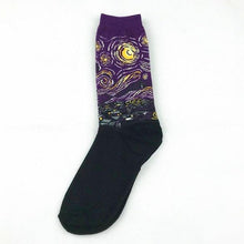 Load image into Gallery viewer, Classic Autumn Winter Retro Personality Art Van Gogh Mural World Famous Oil Painting Female Sock For Men And Women