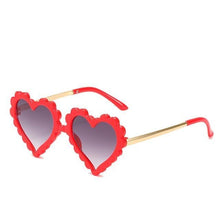 Load image into Gallery viewer, Classic Children's Fashionable Cute Heart-Shaped Sunglasses Designer Personalized Flower Love Baby Sunglasses Block 90% Of UVB and UVA Rays over sized heart shaped sunglasses