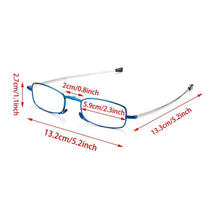 Load image into Gallery viewer, Classic Fashionable Folding Reading Glasses With Case For Men Women Telescopic Rotation Eyeglasses Includes Glasses Case Blue Light Blocking Reading Glasses Folding Reading Glasses, Small Folding Readers for Men Women