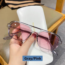 Load image into Gallery viewer, Classic Fashionable Retro Shape Double Bridges Style Women Sunglasses Polarized Square Sunglasses for Women Men Classic Pink Gradient Eyewear Trending Sunglasses