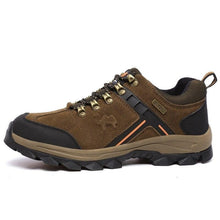 Load image into Gallery viewer, Classic Genuine Leather Outdoor Sport Mens Breathable Non slip Hiking Boots Light Mountain Climbing High Top Winter Warm Outdoor Walking Lace Up Anti-Slip Ankle Booties