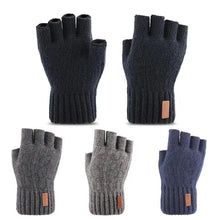 Load image into Gallery viewer, Classic Knitted Fingerless Winter Unisex Outdoor Gloves For Men Women Retro Soft Unisex Stretch Elastic Warm Half Finger Cycling Gloves