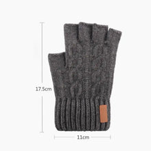 Load image into Gallery viewer, Classic Knitted Fingerless Winter Unisex Outdoor Gloves For Men Women Retro Soft Unisex Stretch Elastic Warm Half Finger Cycling Gloves