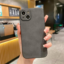 Load image into Gallery viewer, Classic Leather Case for iPhone Matte Texture Leather Phone Case For iPhone 13 12 11 Pro Max XS Max XR X 7 8 Plus 14Pro Luxury Shockproof Bumper Soft Back Cover