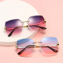 Load image into Gallery viewer, Classic Rimless Sunglasses Women Metal Frame Diamond Cutting Lens Sunglasses For Women New Fashion Black Color New Retro Sun Glasses For Women New Summer Style Sun glasses For Female Famous Style Frames
