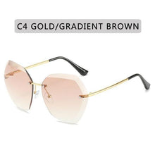 Load image into Gallery viewer, Classic Rimless Sunglasses Women Metal Frame Diamond Cutting Lens Sunglasses For Women New Fashion Black Color New Retro Sun Glasses For Women New Summer Style Sun glasses For Female Famous Style Frames