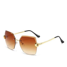 Load image into Gallery viewer, Classic Rimless Sunglasses Women Metal Frame Diamond Cutting Lens Sunglasses For Women New Fashion Black Color New Retro Sun Glasses For Women New Summer Style Sun glasses For Female Famous Style Frames