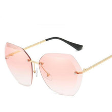 Load image into Gallery viewer, Classic Rimless Sunglasses Women Metal Frame Diamond Cutting Lens Sunglasses For Women New Fashion Black Color New Retro Sun Glasses For Women New Summer Style Sun glasses For Female Famous Style Frames