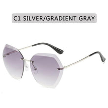 Load image into Gallery viewer, Classic Rimless Sunglasses Women Metal Frame Diamond Cutting Lens Sunglasses For Women New Fashion Black Color New Retro Sun Glasses For Women New Summer Style Sun glasses For Female Famous Style Frames