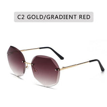 Load image into Gallery viewer, Classic Rimless Sunglasses Women Metal Frame Diamond Cutting Lens Sunglasses For Women New Fashion Black Color New Retro Sun Glasses For Women New Summer Style Sun glasses For Female Famous Style Frames