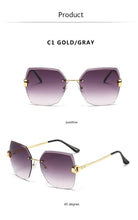 Load image into Gallery viewer, Classic Rimless Sunglasses Women Metal Frame Diamond Cutting Lens Sunglasses For Women New Fashion Black Color New Retro Sun Glasses For Women New Summer Style Sun glasses For Female Famous Style Frames