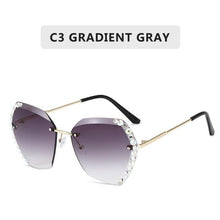Load image into Gallery viewer, Classic Rimless Sunglasses Women Metal Frame Diamond Cutting Lens Sunglasses For Women New Fashion Black Color New Retro Sun Glasses For Women New Summer Style Sun glasses For Female Famous Style Frames