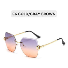 Load image into Gallery viewer, Classic Rimless Sunglasses Women Metal Frame Diamond Cutting Lens Sunglasses For Women New Fashion Black Color New Retro Sun Glasses For Women New Summer Style Sun glasses For Female Famous Style Frames