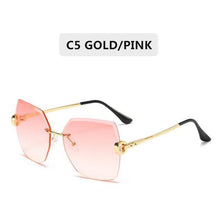 Load image into Gallery viewer, Classic Rimless Sunglasses Women Metal Frame Diamond Cutting Lens Sunglasses For Women New Fashion Black Color New Retro Sun Glasses For Women New Summer Style Sun glasses For Female Famous Style Frames