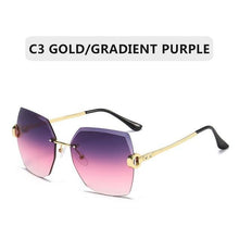 Load image into Gallery viewer, Classic Rimless Sunglasses Women Metal Frame Diamond Cutting Lens Sunglasses For Women New Fashion Black Color New Retro Sun Glasses For Women New Summer Style Sun glasses For Female Famous Style Frames