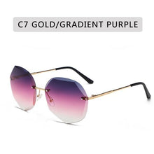 Load image into Gallery viewer, Classic Rimless Sunglasses Women Metal Frame Diamond Cutting Lens Sunglasses For Women New Fashion Black Color New Retro Sun Glasses For Women New Summer Style Sun glasses For Female Famous Style Frames
