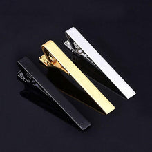 Load image into Gallery viewer, Classic Tie Clip Fashion Style Tie Bars For Men Metal Tone Tie Bar Clip Tie Pins Elegant Tie Clips For Men Fathers' Day Valentine's Day Gift Simple Bar Clasp Practical Necktie Accessories Clasp Tie Pin For Mens Collar Clip