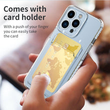 Load image into Gallery viewer, Classic Transparent Soft Thin Clear Wallet Case For iPhone 14 13 12 11 Pro Max 6 6S 7 8 Plus SE X XR XS Transparent Card Slot Pocket Simple Clear Shockproof Protective Slim iPhone Case