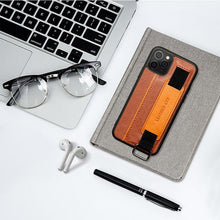 Load image into Gallery viewer, Classic Vintage Design Leather Belt Style With Strap Case for iPhone 14 13 12 Mini 11 Pro Max XS XR Max 8 7 6S Plus PU Leather Wristband Card Holder Full Cover Business Simple Iphone Case For Men And Women