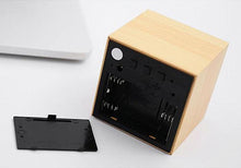 Load image into Gallery viewer, Clocks LED Wooden Alarm Clock Watch Wooden Wood Clock New Version LED Alarm Digital Desk Clock Adjustable Brightness, Alarm Time, Displays Time Date Temperature Table Voice Control Digital Wood Electronic Desktop Table