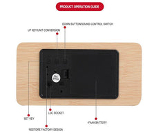 Load image into Gallery viewer, Clocks LED Wooden Alarm Clock Watch Wooden Wood Clock New Version LED Alarm Digital Desk Clock Adjustable Brightness, Alarm Time, Displays Time Date Temperature Table Voice Control Digital Wood Electronic Desktop Table