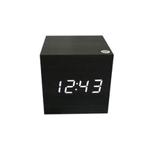 Load image into Gallery viewer, Clocks LED Wooden Alarm Clock Watch Wooden Wood Clock New Version LED Alarm Digital Desk Clock Adjustable Brightness, Alarm Time, Displays Time Date Temperature Table Voice Control Digital Wood Electronic Desktop Table