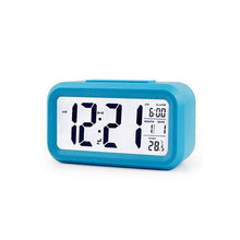 Load image into Gallery viewer, Clocks LED Wooden Alarm Clock Watch Wooden Wood Clock New Version LED Alarm Digital Desk Clock Adjustable Brightness, Alarm Time, Displays Time Date Temperature Table Voice Control Digital Wood Electronic Desktop Table