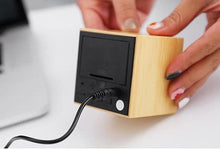 Load image into Gallery viewer, Clocks LED Wooden Alarm Clock Watch Wooden Wood Clock New Version LED Alarm Digital Desk Clock Adjustable Brightness, Alarm Time, Displays Time Date Temperature Table Voice Control Digital Wood Electronic Desktop Table
