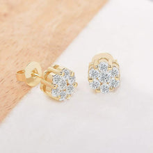 Load image into Gallery viewer, Cluster Flower Stud Earrings