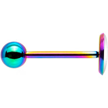 Load image into Gallery viewer, Custom Teal Personalized Name Rainbow Barbell Tongue Ring