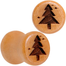 Load image into Gallery viewer, Organic Beechwood Christmas Tree Saddle Plug Set Sizes 8mm to 25mm