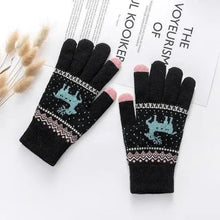 Load image into Gallery viewer, Colorful Christmas Deer Printed Warm Autumn Winter Comfortable Gloves For Men Women Cute Unisex Stylish Design Soft Full Finger Gloves