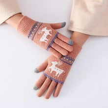 Load image into Gallery viewer, Colorful Christmas Deer Printed Warm Autumn Winter Comfortable Gloves For Men Women Cute Unisex Stylish Design Soft Full Finger Gloves
