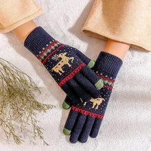 Load image into Gallery viewer, Colorful Christmas Deer Printed Warm Autumn Winter Comfortable Gloves For Men Women Cute Unisex Stylish Design Soft Full Finger Gloves