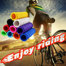 Load image into Gallery viewer, Colorful Cycling Handlebar Cover Bicycle Scooter Handle Bar Rubber Soft Durable Non-Slip End Grip Mountain Road Bicycle Handlebar Grips Specialized Replacement Bike Grips For Beach Scooter Mountain Bicycle