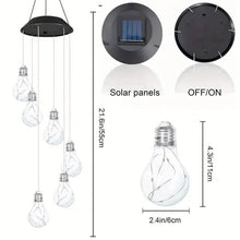 Load image into Gallery viewer, Colorful Lights Solar Wind Chimes for Outside