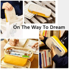 Load image into Gallery viewer, Colorful Pencil Organizer Pouch Pen Holder School Supplies Portable Travel Simple Storage Box Easy Grip Handle