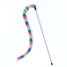 Load image into Gallery viewer, Colorful Rod Wand Feather Teaser Exerciser For Cats Soft Funny Interactive Toy For Pets Cute Cat Accessories