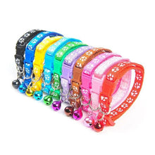 Load image into Gallery viewer, Colorful Super Soft Nylon Pet Adjustable Collars Cute Print Collar Stylish Footprint Pets Necklace Collars For Dogs