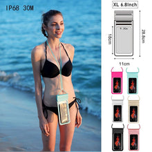 Load image into Gallery viewer, Colorful Universal Waterproof Case For iPhone 12 11 13 Pro Max X Water Proof Bag Mobile Phone Cover Universal Waterproof Phone Pouch for iPhone With Long Lanyard Lightweight Phone Case For Summer