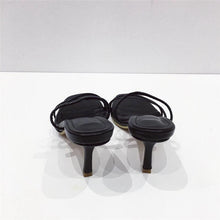 Load image into Gallery viewer, Colorful Women Sandals Slides Slippers Square Open Toe Slip On Thin Mid Heels Pumps Casual Narrow Band Open Toe Sandals Flip Flops Slip On Fashion Dress Heels Back High Heel Slide Slipper