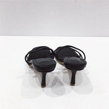 Load image into Gallery viewer, Colorful Women Sandals Slides Slippers Square Open Toe Slip On Thin Mid Heels Pumps Casual Narrow Band Open Toe Sandals Flip Flops Slip On Fashion Dress Heels Back High Heel Slide Slipper