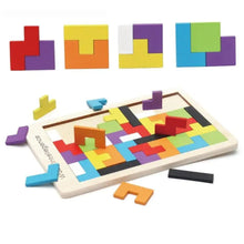 Load image into Gallery viewer, Colorful Wooden Tangram Brain Teaser Puzzle Toys Tetris Game Preschool Imagination Intellectual Educational Kid Toy