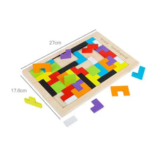 Load image into Gallery viewer, Colorful Wooden Tangram Brain Teaser Puzzle Toys Tetris Game Preschool Imagination Intellectual Educational Kid Toy