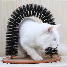 Load image into Gallery viewer, Comfortable Arch Cats Massager Pet Cat Itching Grooming Supplies Round Fleece Base Kitten Toy Scratching Device Brush For Cat Arch Self Grooming and Massaging Brush Toy Pet Scratcher Pads Hair Cleaner