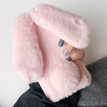 Load image into Gallery viewer, Comfortable Bunny Funny Women Phone Cover For iPhone 12 mini 11 Pro Max Hairy Cute Rabbit Animal Case For iPhone XS MAX XR Soft Lightweight Phone Cover Girl Gifts