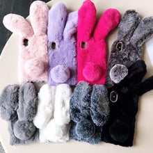 Load image into Gallery viewer, Comfortable Bunny Funny Women Phone Cover For iPhone 12 mini 11 Pro Max Hairy Cute Rabbit Animal Case For iPhone XS MAX XR Soft Lightweight Phone Cover Girl Gifts