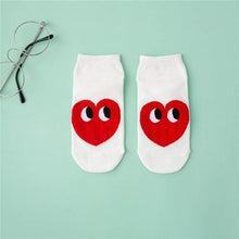Load image into Gallery viewer, Comfortable Cotton White Cartoon Panda Heart Bear Pattern Socks Kawaii Cute Anime Style Invisible Ankle Socks Funny Boat Socks For Men And Women