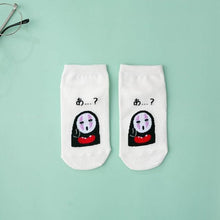 Load image into Gallery viewer, Comfortable Cotton White Cartoon Panda Heart Bear Pattern Socks Kawaii Cute Anime Style Invisible Ankle Socks Funny Boat Socks For Men And Women